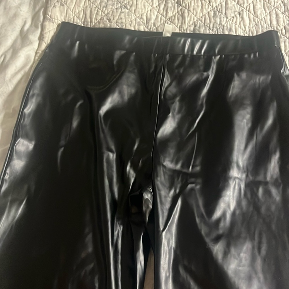 Halston faux leather pants